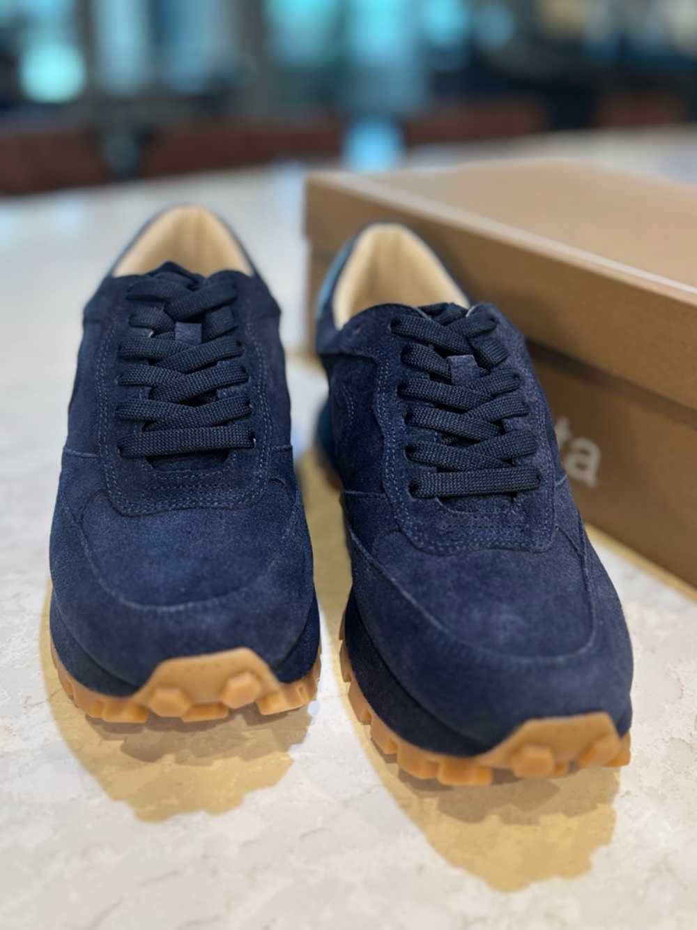 Dolce Vita Navy Blue Suede Tricia Sneakers - Picture 9 of 11